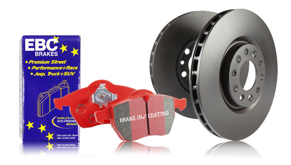 EBC Front Brake Discs & Redstuff Pads for Dodge (USA) Challenger 3.6 (2011 on)