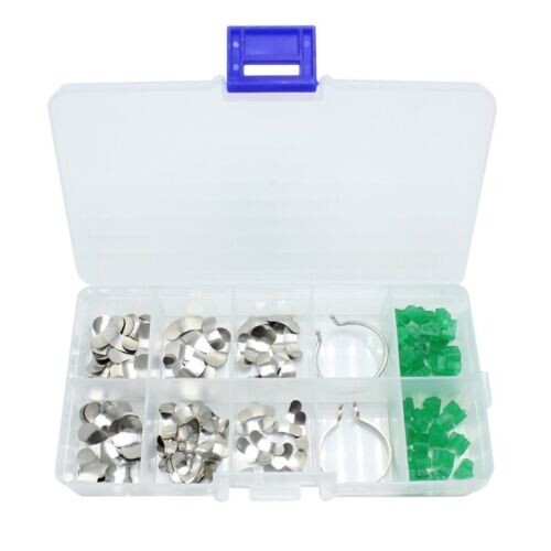 2Boxes Dental Sectional Contoured Matrices Matrix Ring Delta & 80 Add-On Wedges