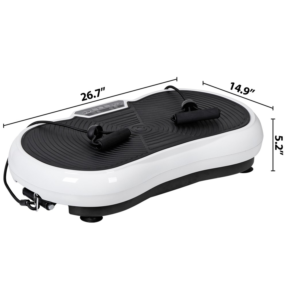 Vibration Plate Exercise Machine Full-Body Workout Vibrating Platform White