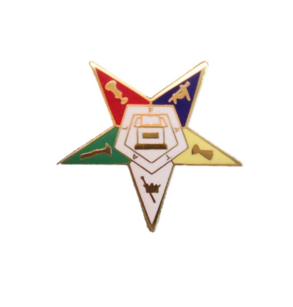 Order Of The Eastern Star Masonic Lapel Pin 3/4'