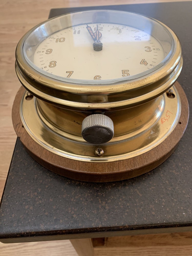 Japanese Ship Eight Day Clock Antique