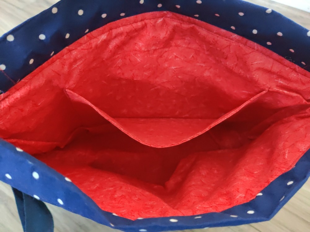 Handmade Quilted Drawstring Project Bag/Knitting/Crochet/Storage Hearts
