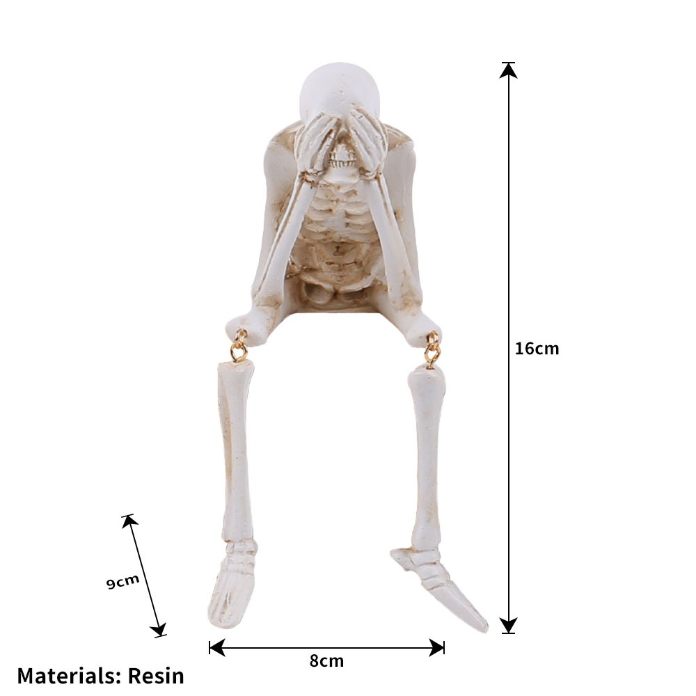 ViTLage Evil Skeleton Statues Resin Skeleton Shaped Ornament