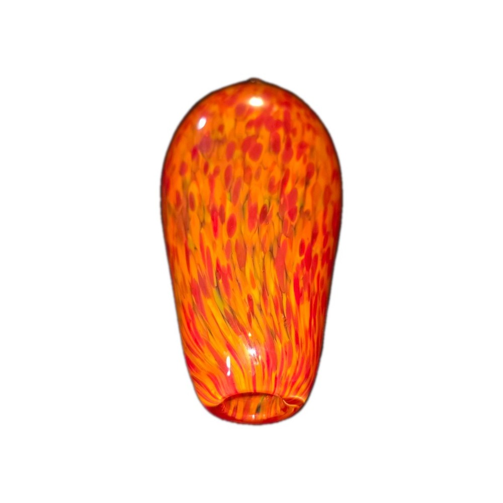 Gorgeous Mixed Orange Blown Glass Window Hanger