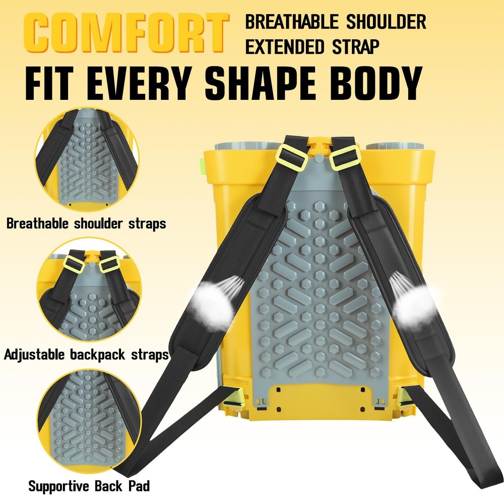 DeWalt 20V Battery Backpack Sprayer 5.3 Gal 100 PSI