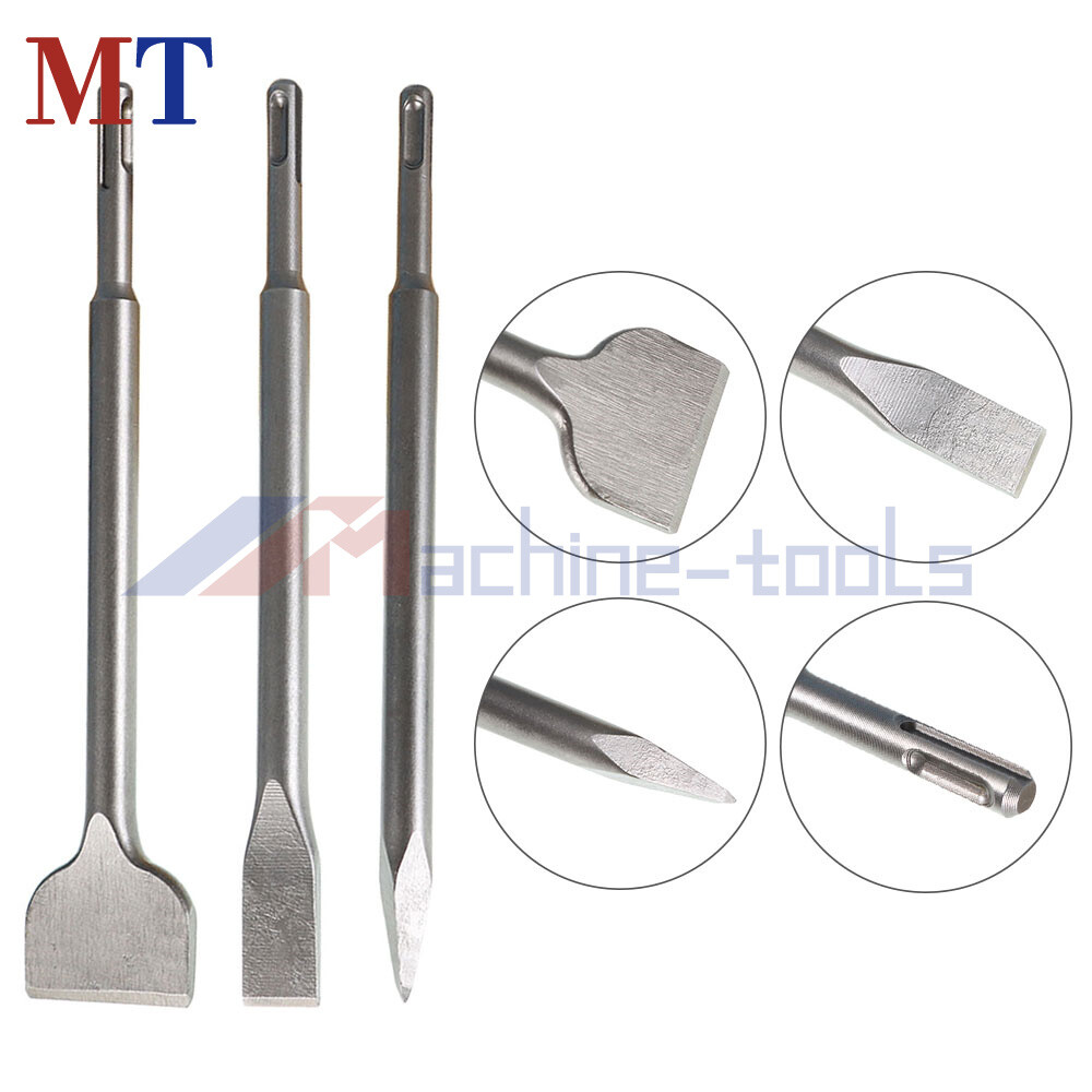 6 Pack SDS Plus Chisel Set Concrete Drill Bit Set Rotary Hammer Bits