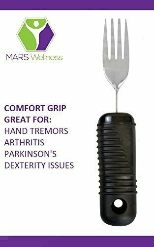 NEW 3 Piece Super Easy Grip Flatware Set - Bendable Built Up Fork, Knife, Spoon