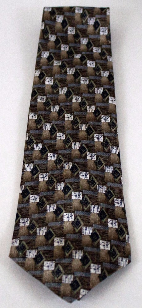 David Taylor Men's Polyester Tie Multiple Color Geometric