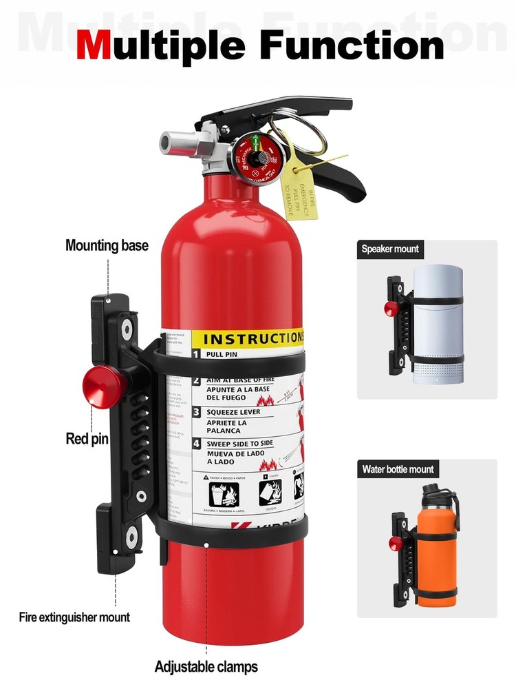 MOLLE Panel Fire Extinguisher Mount Kit Fits 1"-2" Rigid MOLLE Panel Holes, Q...