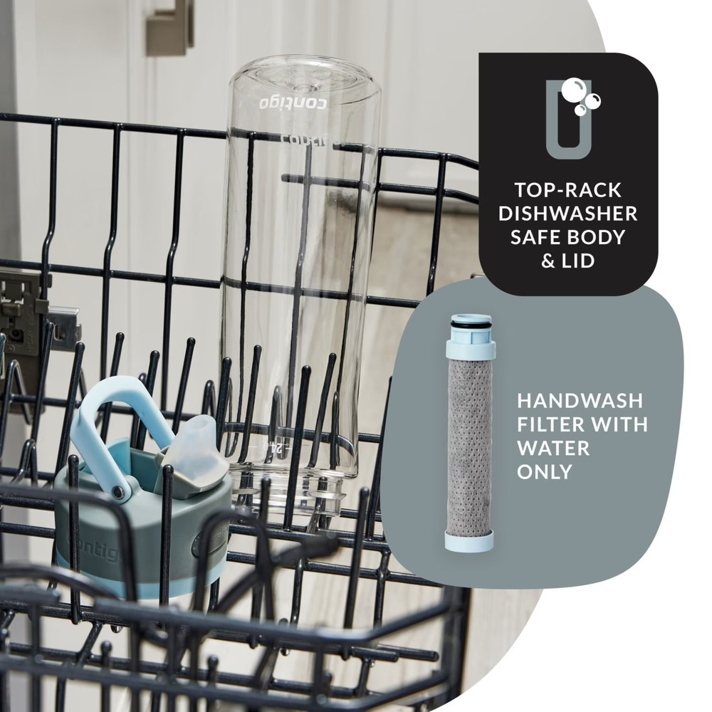 24 oz. Wells Plastic Filter Water Bottle - Salt