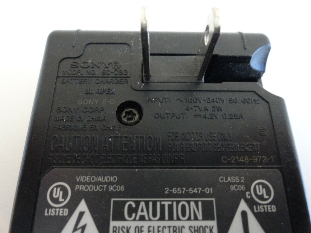 KK2: SONY BC-CS3 Wall Charger