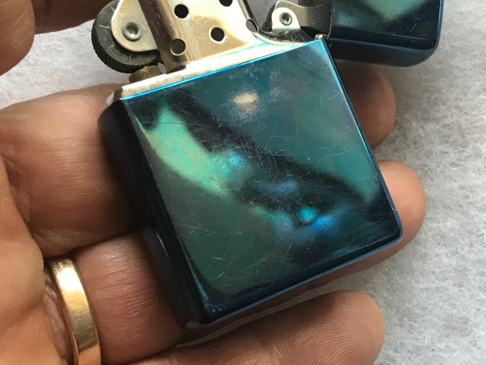 Metallic Blue Vintage ZIPPO CIGARETTE LIGHTER
