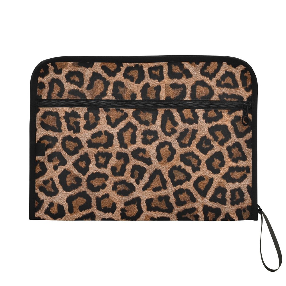Black Leopard 13 Pocket Expanding File Folder with Labels A4 Document Folder ...