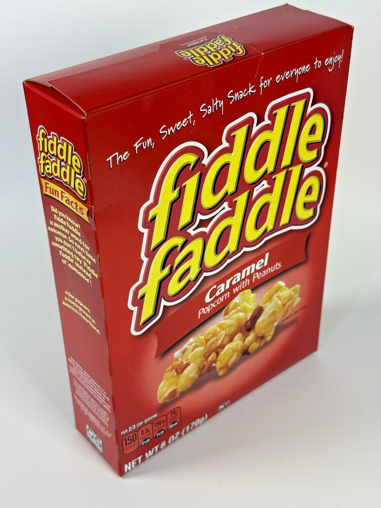 Fiddle Faddle Caramel Popcorn with Peanuts 6 oz Box