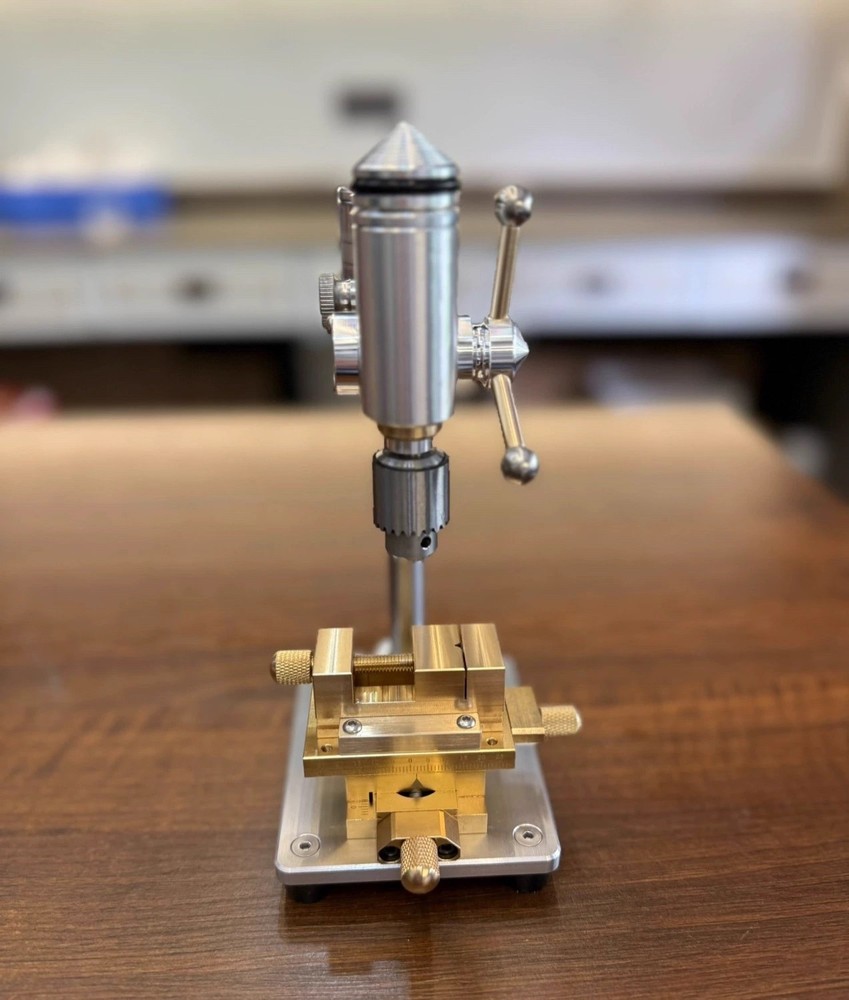 Mini Precision Drill Press with Brass XY Slide – Watchmaker-Grade Accuracy