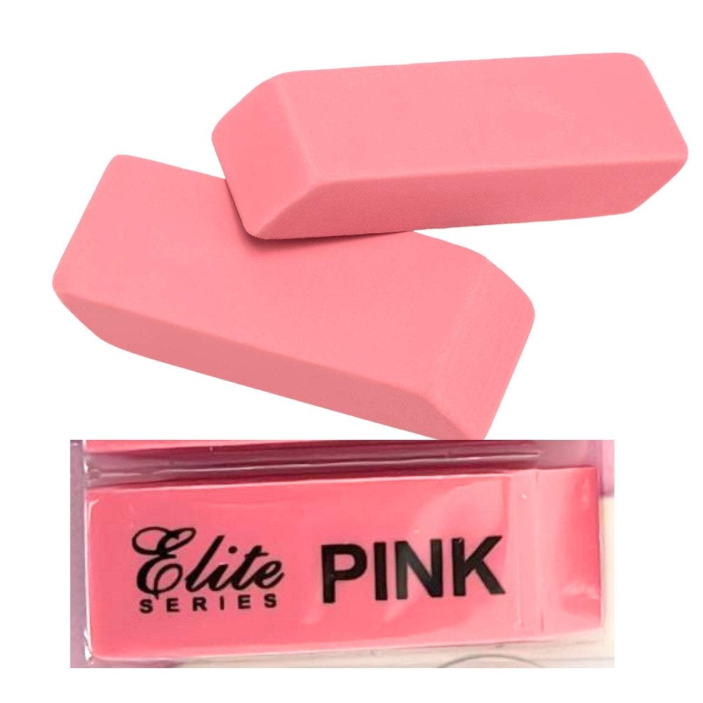 Non-Toxic Pink Erasers : 3CT