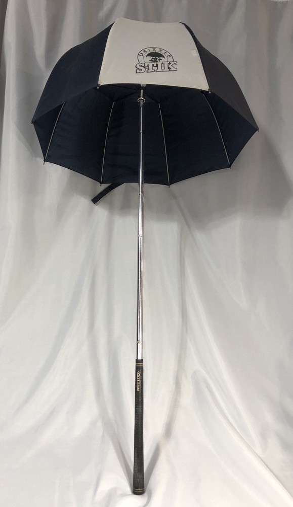 Drizzle Stick Golf Umbrella Navy Blue/ White