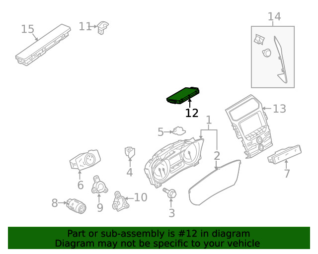 Genuine Ford Dash Control Unit BB5Z-19980-X