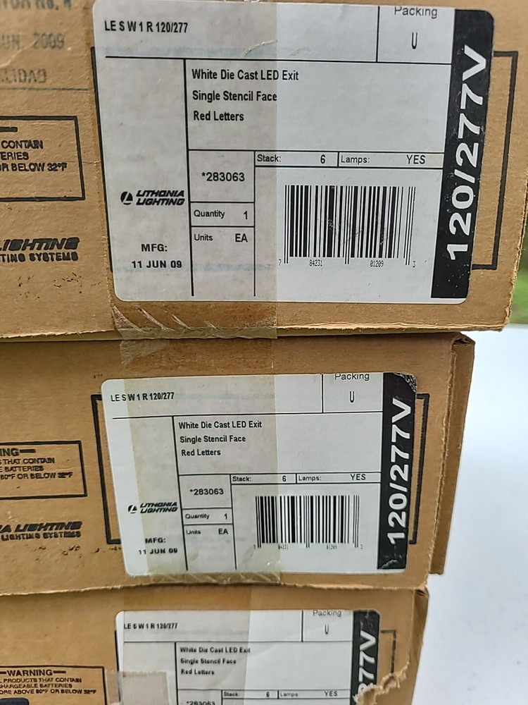 LITHONIA LIGHTING LE S W 1 R LED EXIT SIGN LESW1R