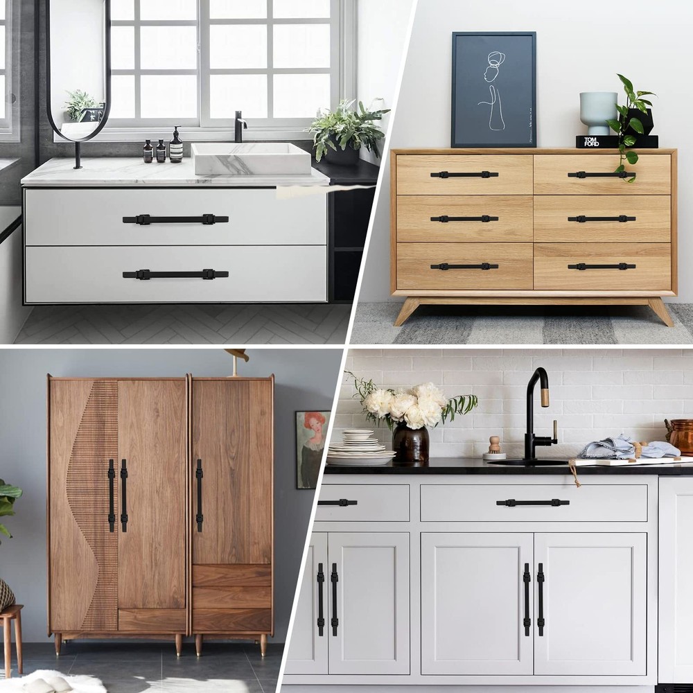 Cabinet Handles Matte Black Cabinet Pulls 5 Inch Black Drawer Pulls Handware ...