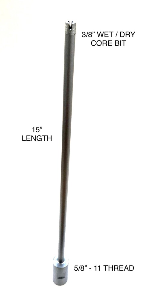 3/8" core bit 15'' long with Sds Max adapter for bosch hilti hammer drill