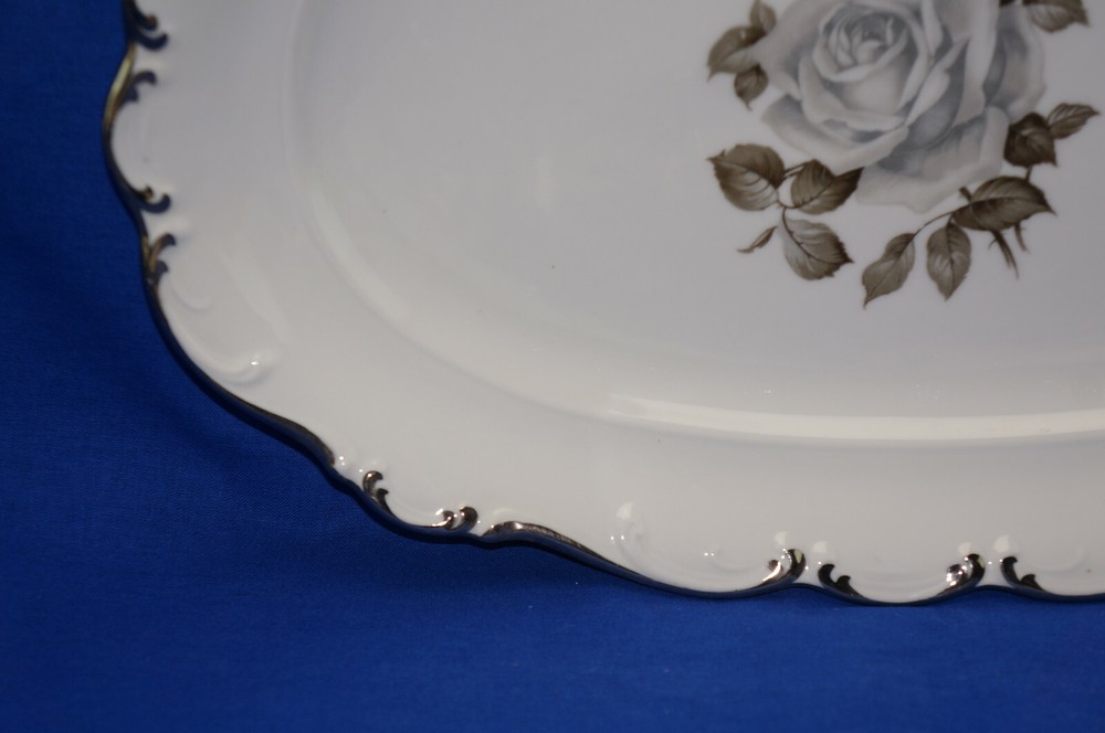 Schumann Moon Rose Oval Serving Platter, 14 1/8"