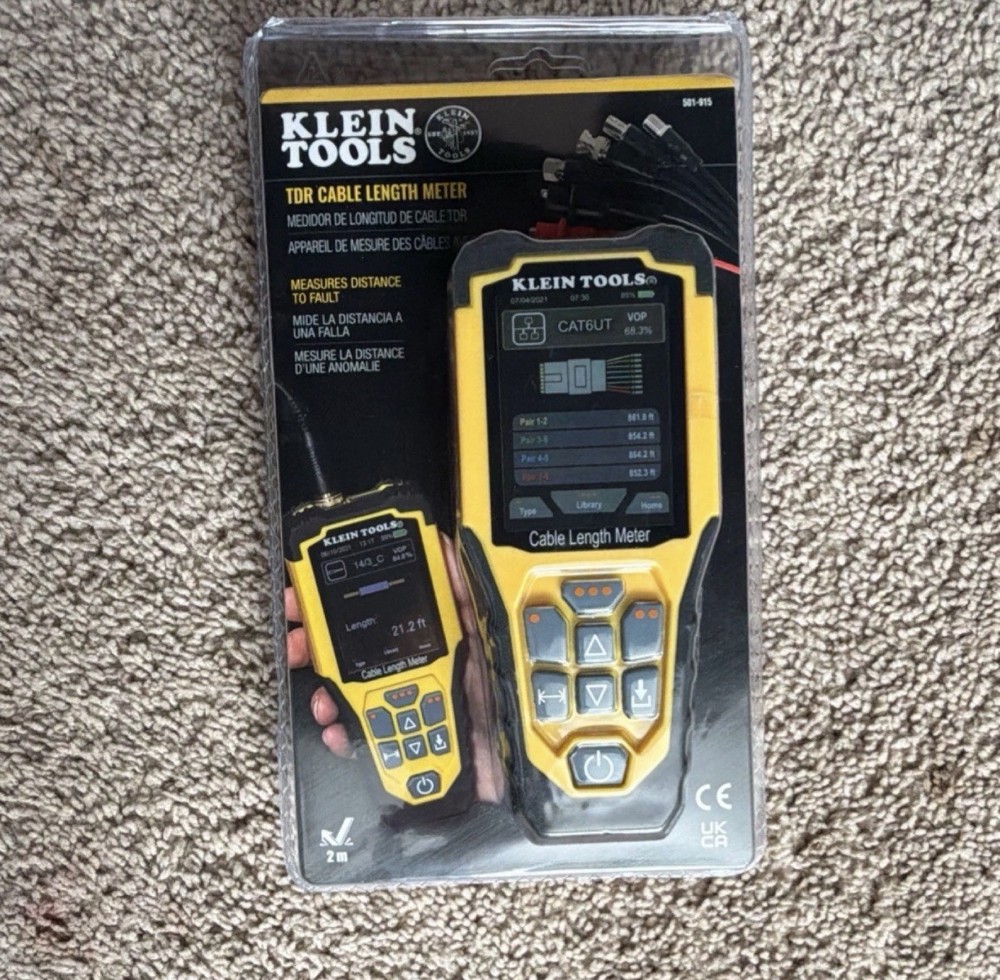 Klein Tools 501-915 TDR Cable Length Meter NEW