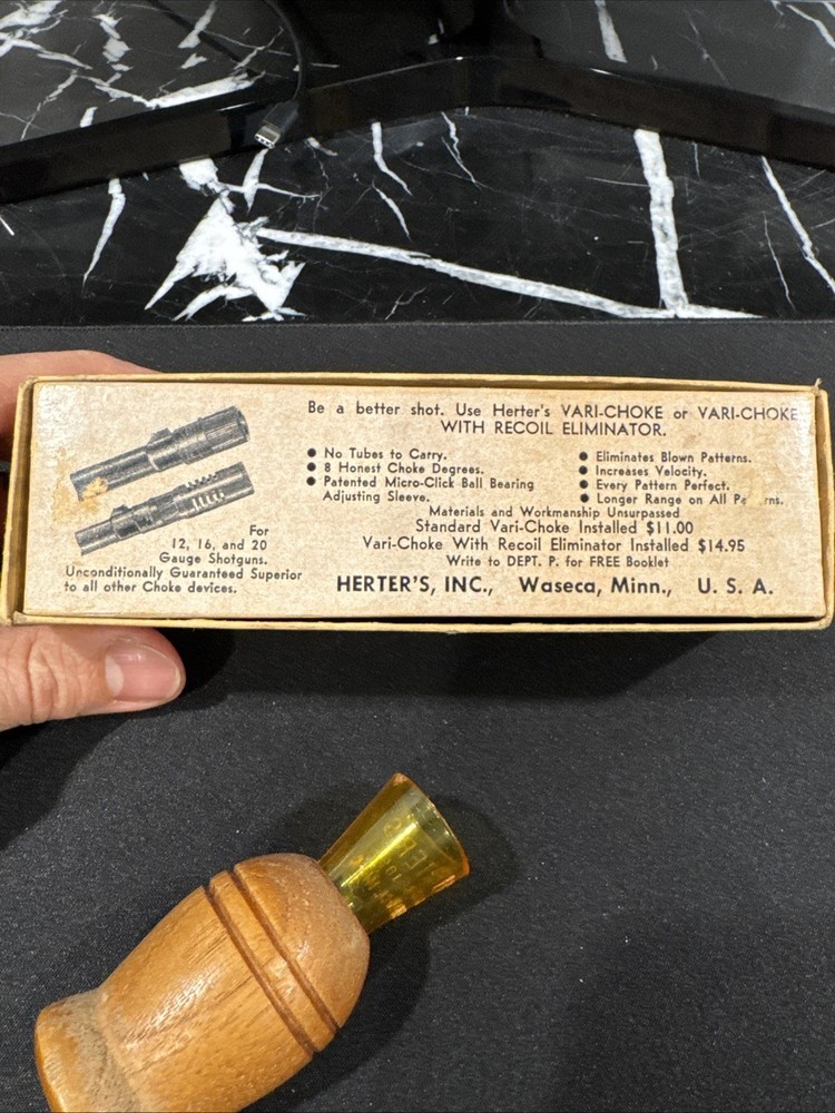 HERTER'S NO. 39 RABBIT FLUSHER MOUTH CALL WITH BOX