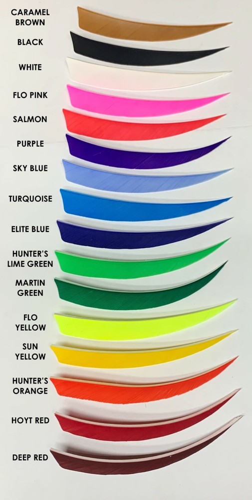 Ozark 5" Shield Cut Left Wing or Right Wing Solid Feathers - 1 Dozen