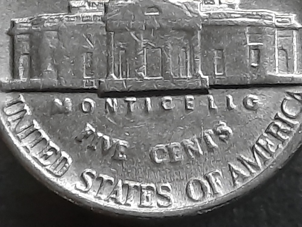 1987 P Jefferson Nickel DDR Error