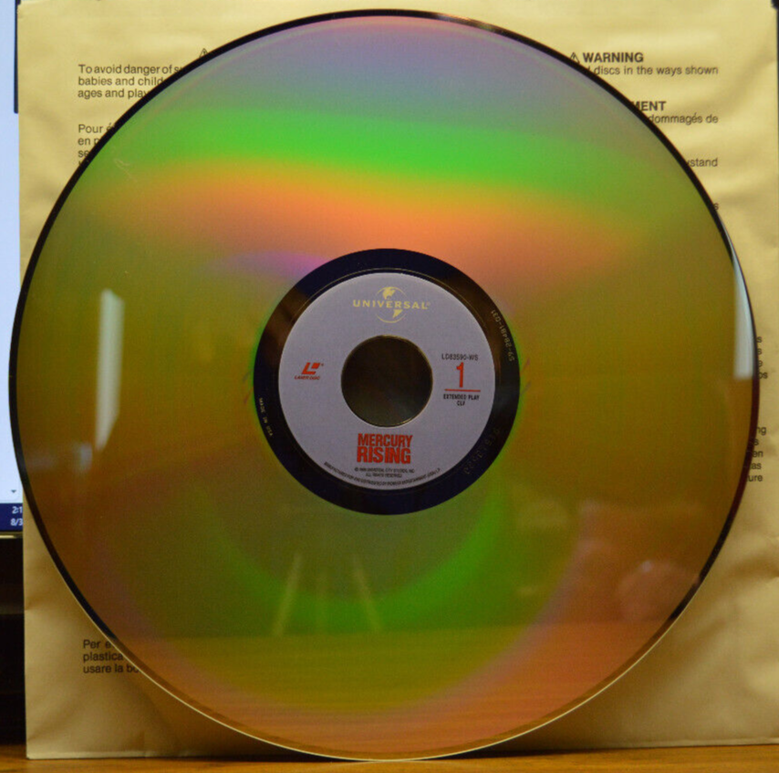 Mercury Rising Laserdisc "R" Bruce Willis Alec Baldwin
