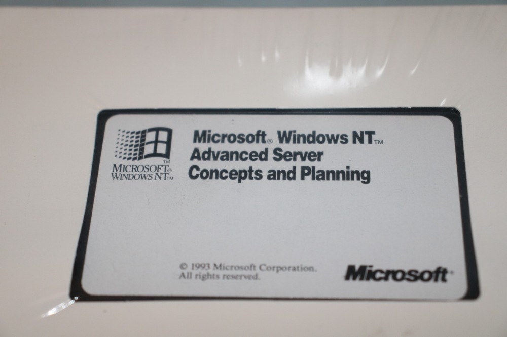 RARE Microsoft Windows NT Advanced Server Concept & Planning VHS TAPE "SEALED"