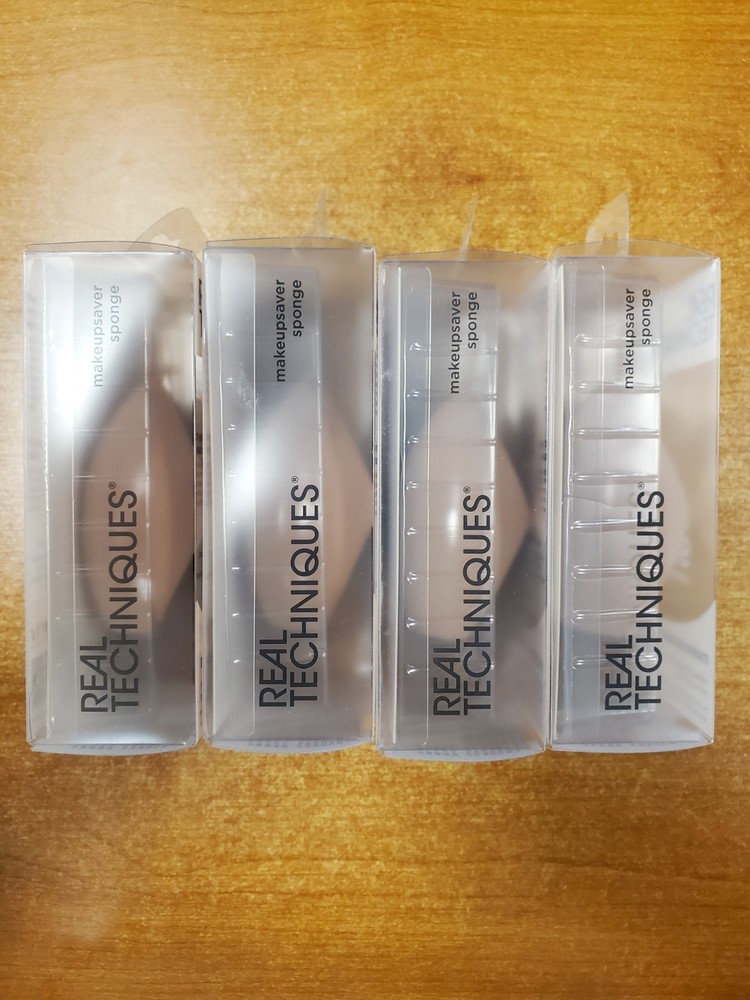 4 Boxes: Real Techniques Makeup Saver Sponge Reduces Makeup Waste (0850)