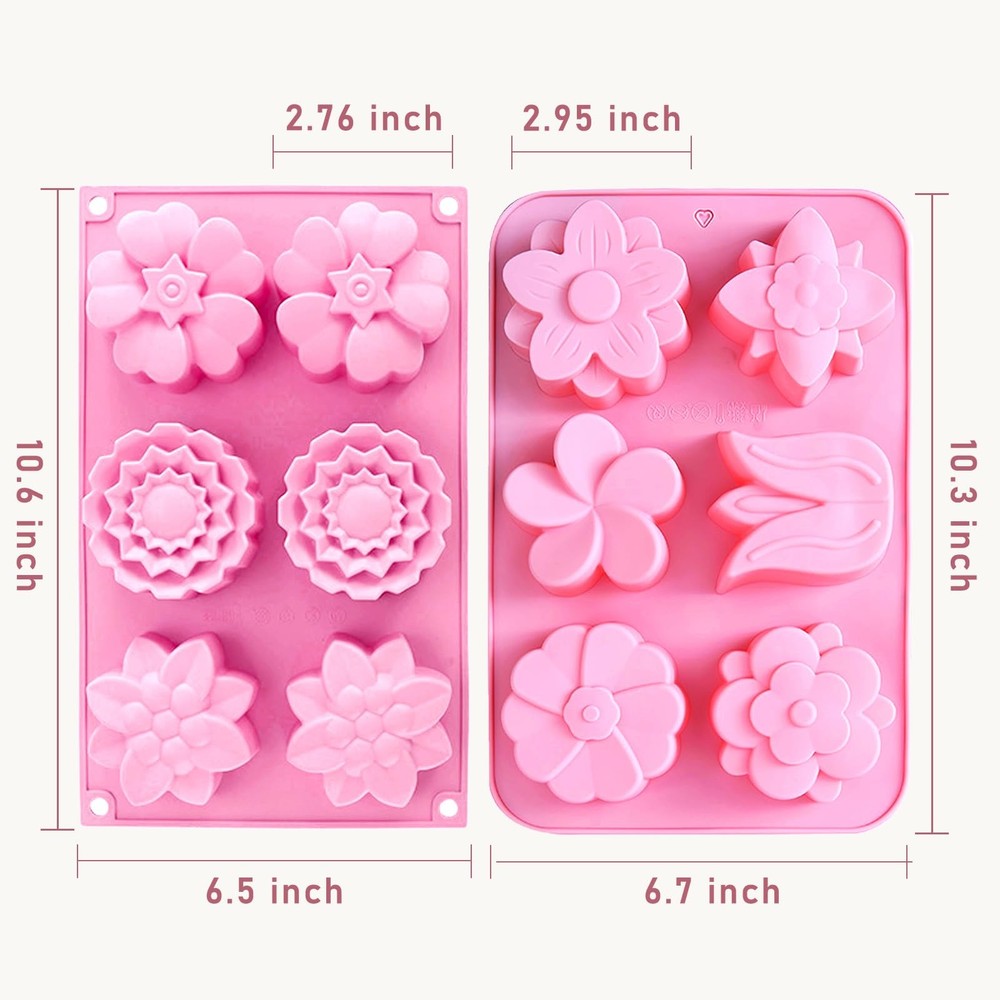 Silicone Soap Molds, different Cavities Soap Mold with Different Shapes, Perf...