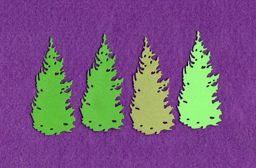 PINE TREE # 4 die cuts scrapbook cards