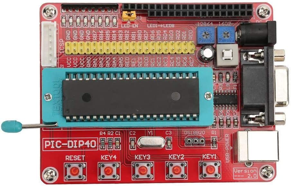 Microchip Learning Development Board, PIC16F877A Microcontroller Learning Board