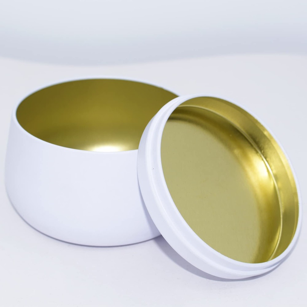 24PCS 8oz White Candle Tins with Lids Bulk Candle Making Jars Empty Containers