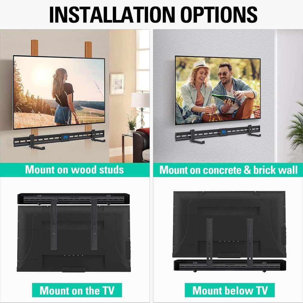 TV Soundbar Bracket with Solid Locking Mechanism