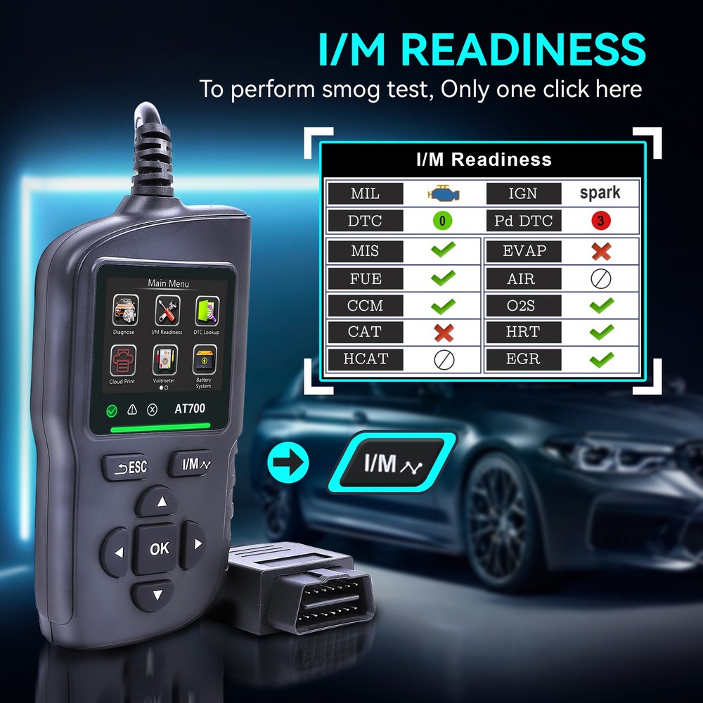 AT700 Scanner Code Reader Car Diagnostic Scan Tool Check Engine Fault US