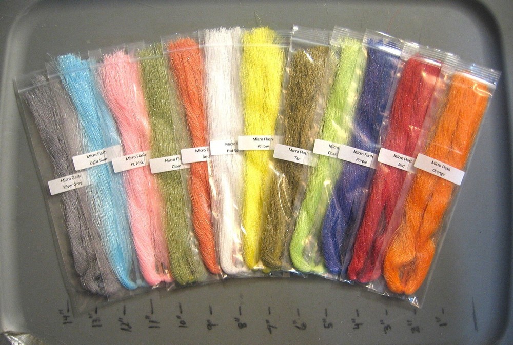 Micro Flash-Fine Soft Textured Clear/White Tinsel Fiber-COMBINE SHIP