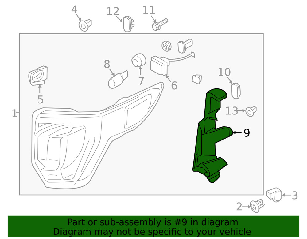 Genuine Ford Tail Light Assembly Insulator FB5Z-13420-B