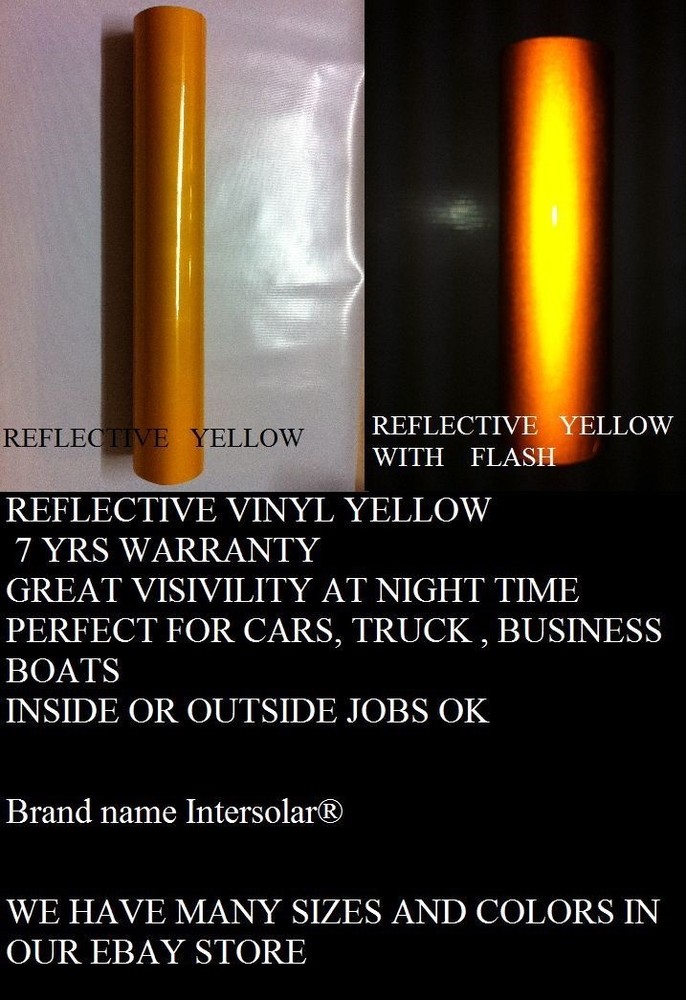 Yellow Reflective Vinyl Adhesive Cutter Sign Plotter Hight Reflectivity