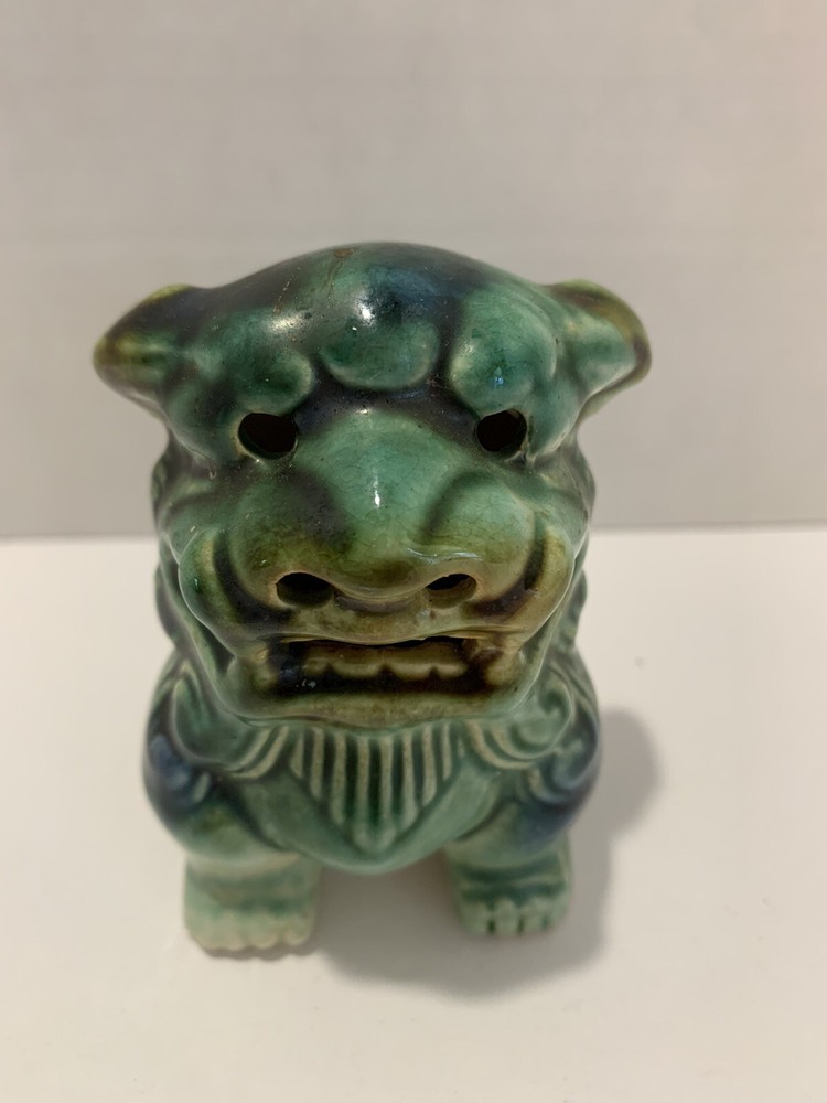 Ceramic Foo Dog Cone Incense Cover *no Underplate* 4"