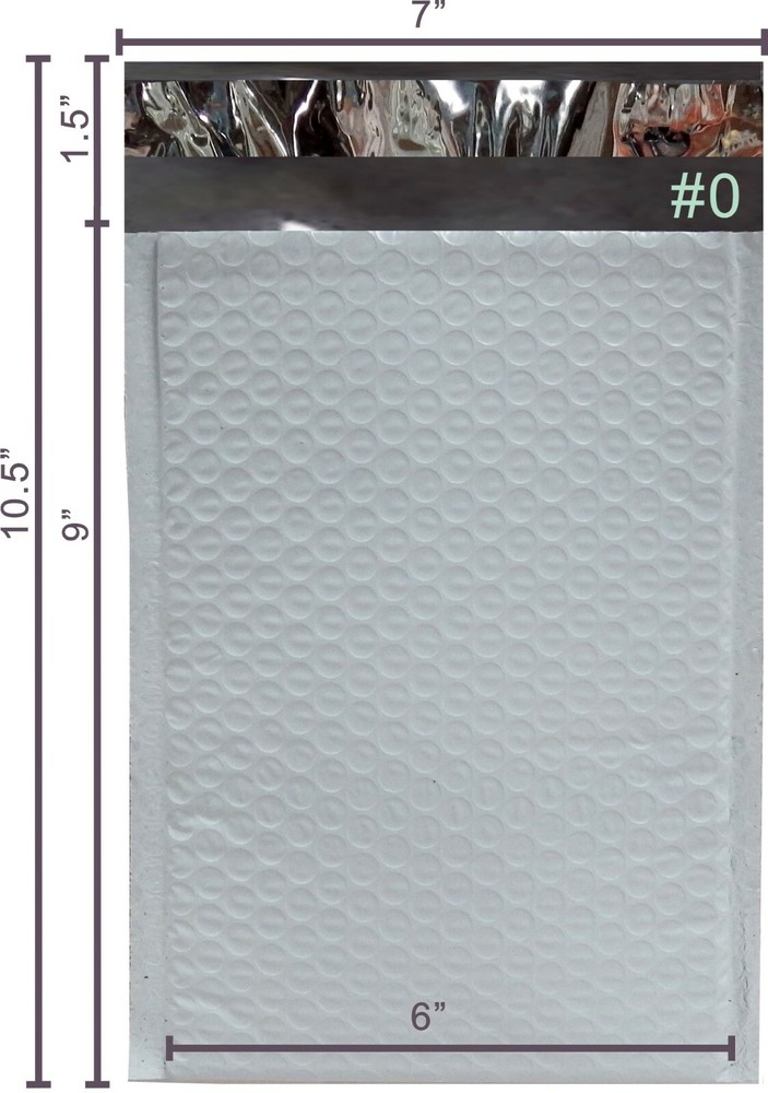 Yens® 250 #0 6x10 Poly Bubble Padded Envelopes Mailers Inner 6x9