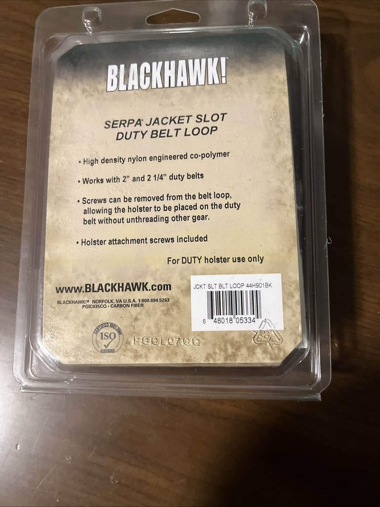 Blackhawk! Duty Mid Ride Belt Loop - Black
