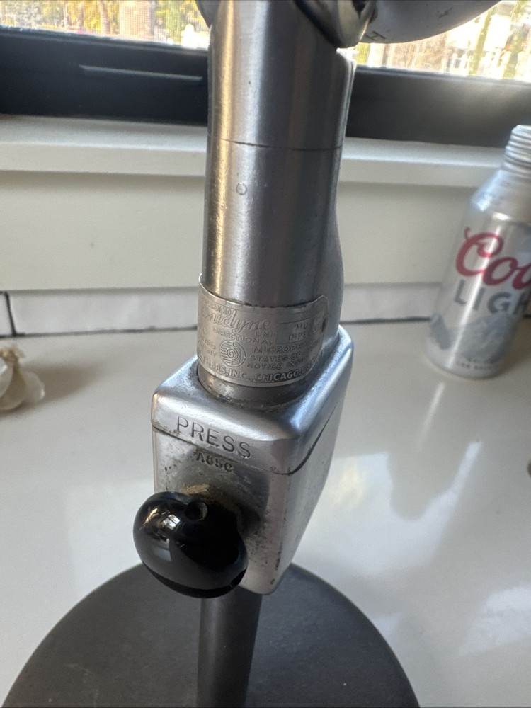 1940’s Vintage Shure 55 Fatboy Microphone, original element, Stand untested.