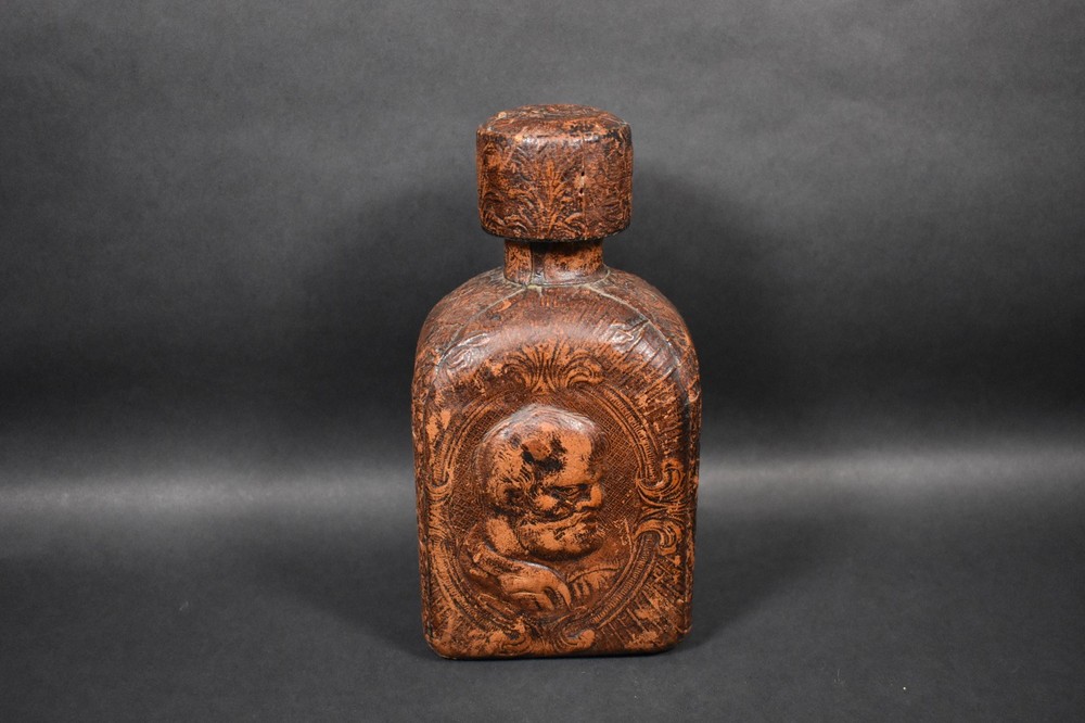 VINTAGE Hidalgo Leather Bound Bottle With Top