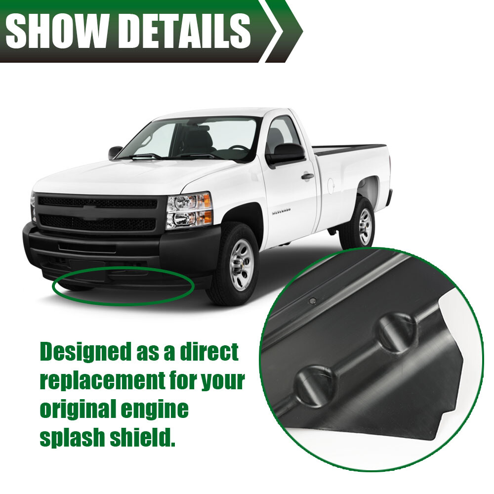 Front Engine Splash Shield Fit For 2007-2013 Chevrolet Silverado 1500 Lower