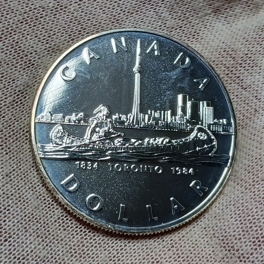 1984 Canada Silver Dollar BU - Toronto - Prooflike $1