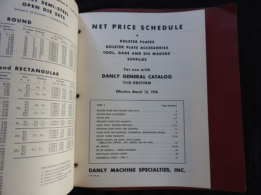 1956 Danly Tool & Die Makers' Master Supply Catalog Signed Letter P H Danly MINT